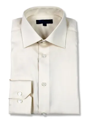 Versatile Piece Thermoregulating Layer BLU Miami Slim Fit Non-Iron Dress Shirt in Ecru