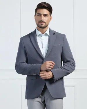 Formal Grey Textured Blazer - Morris Durable Design Pre Shrunk Cotton Blend