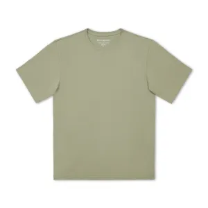 PressureRelief Seams DAVID AUGUST PIMA COTTON CREW NECK T-SHIRT IN MOSS
