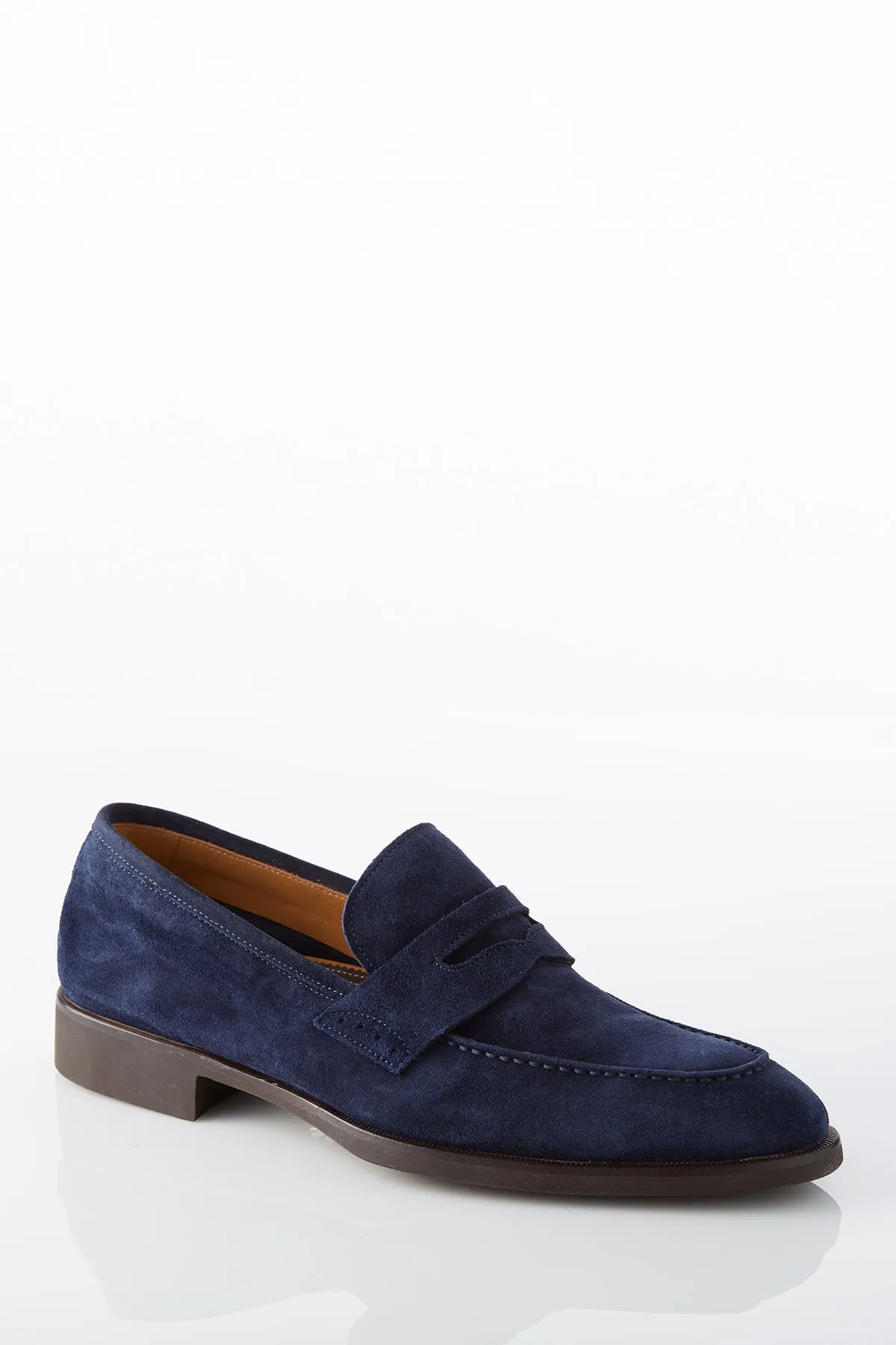 Cold Guard Quick Drying Casual Wear David August Suede Penny Loafer in Cosmos Blue
