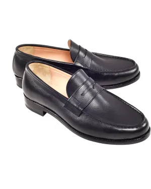 Sweat Resistant Standing Workers Stretchable Collar Design Penny Loafers Black
