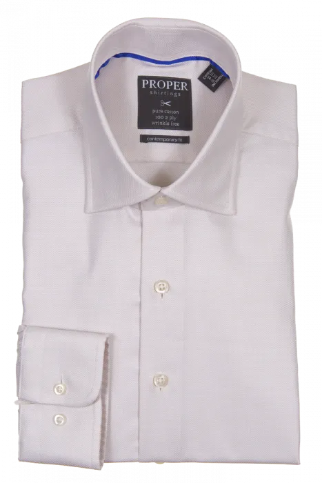 PROPER SHIRTINGS TAN CONTEMPORARY FIT REGULAR CUFF P205ET0R-TAN Unisex style