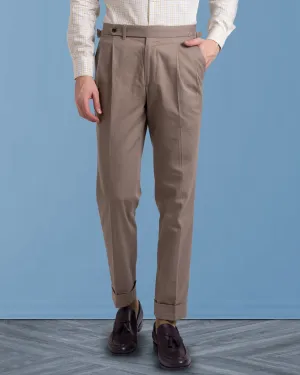 Pleated Sondrio Drab Twill Pant SeamlessPocketDesign