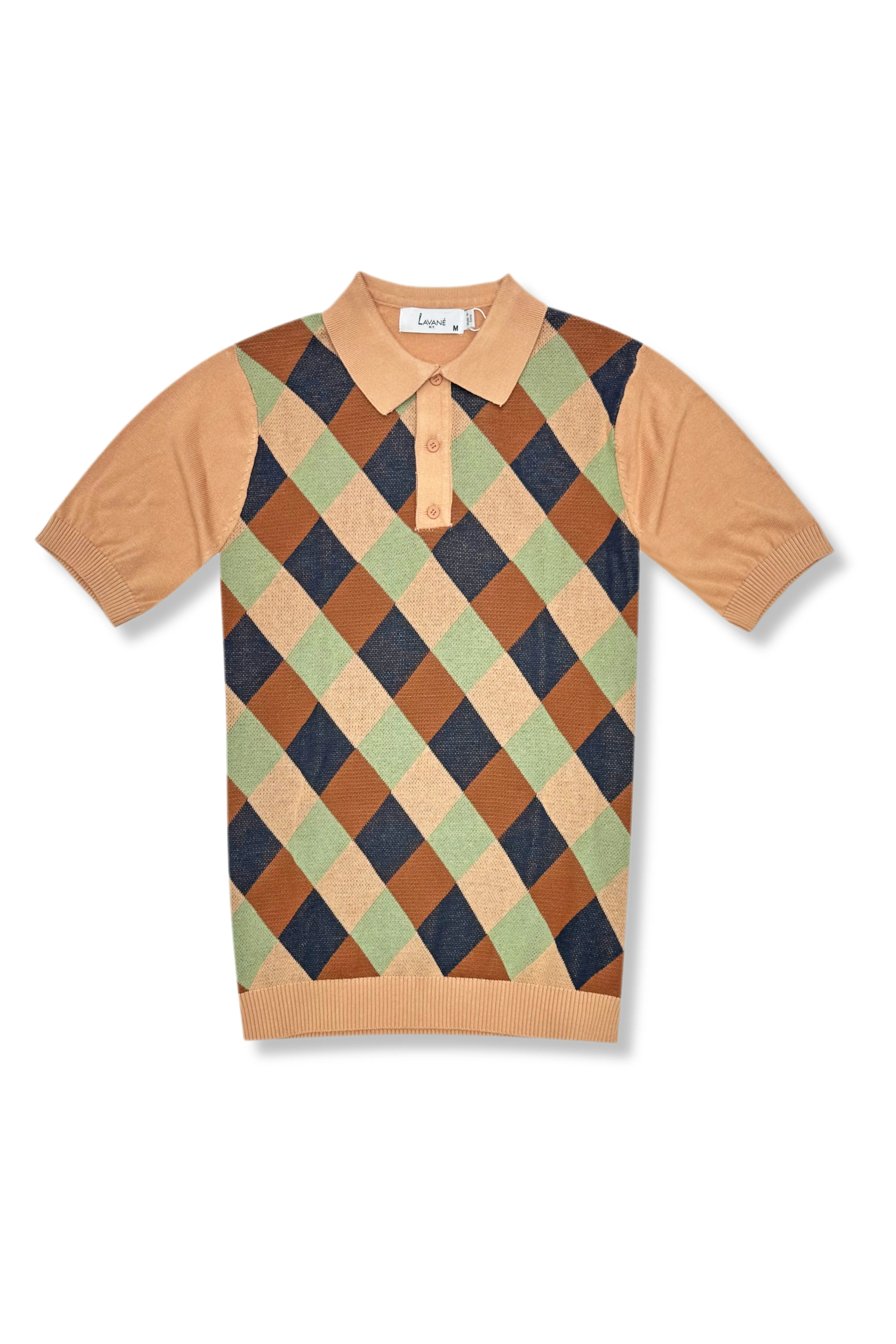 Interlock Cotton Layering Essential Lusaka Patterned Knitted Polo