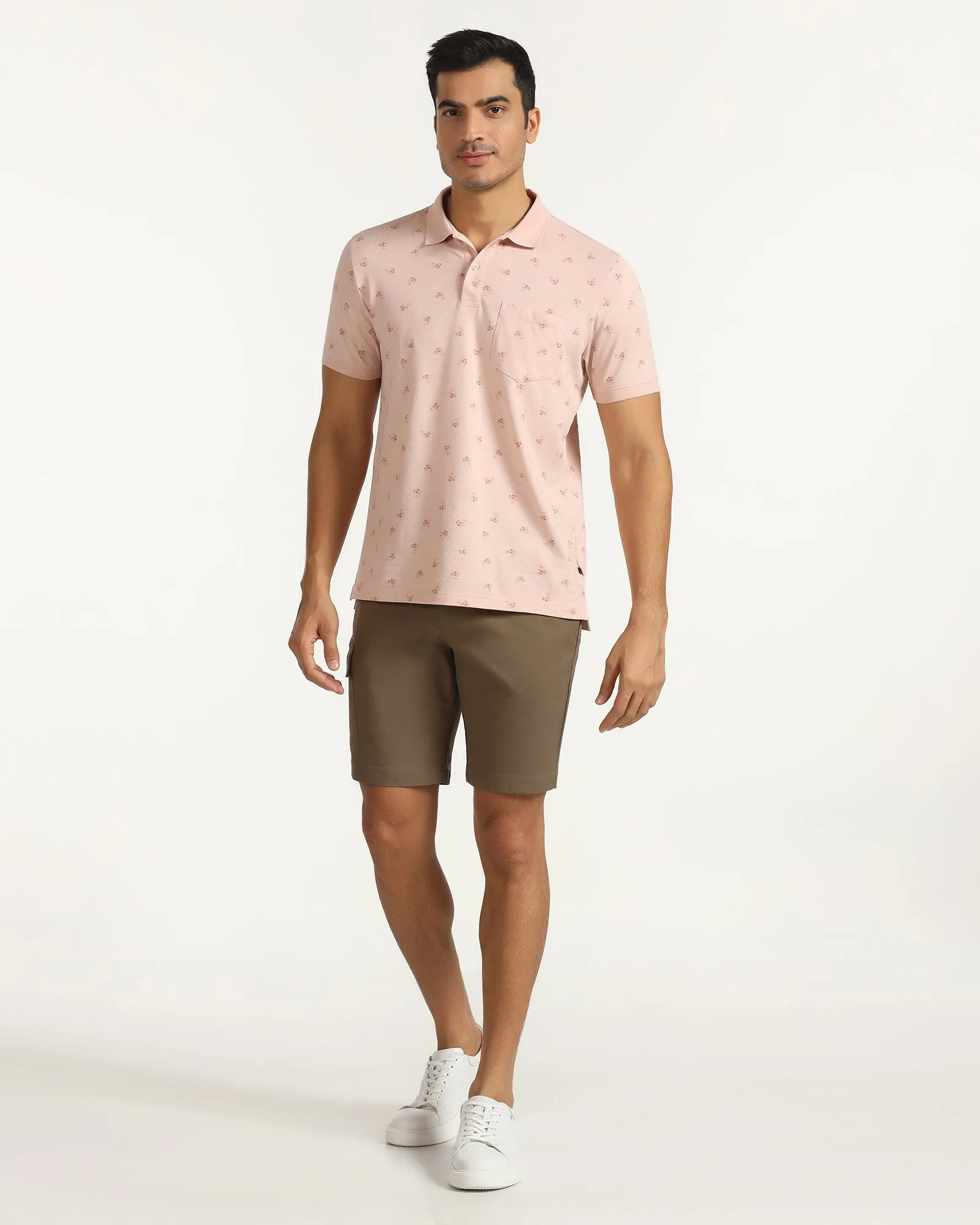 All Purpose Utility Fit Casual Brown Solid Shorts - Vik