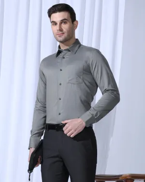 Essential Wardrobe Festival Fashion Non Iron Formal Grey Textured Shirt - Vlog