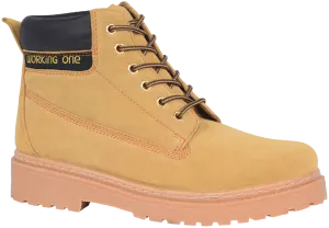 Quick Drying Cold Climate Golden Tan Suede Leather Work Boots
