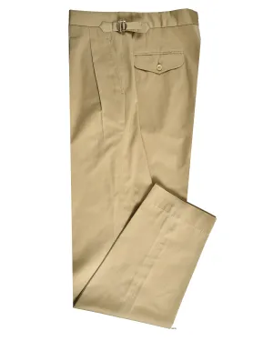 Soft Support Pleated Military Khaki Dress Pant