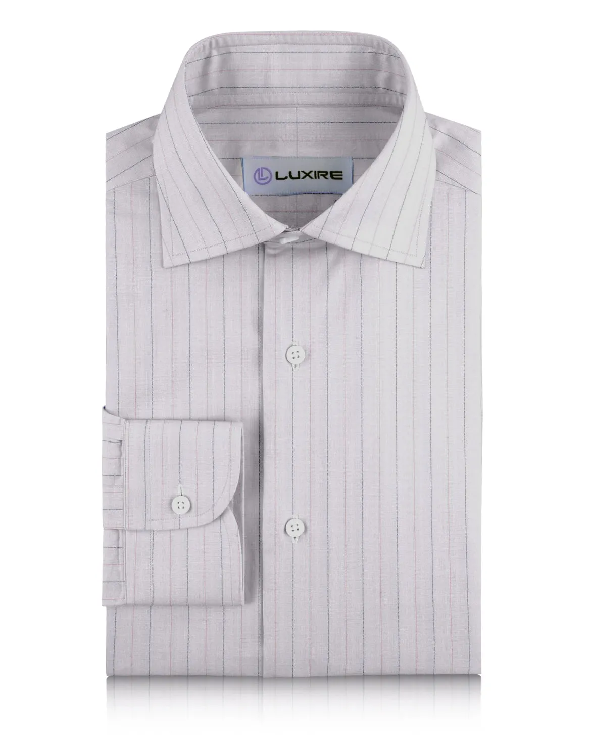 Ecru Wide Black Red Pin Stripes NoSlipTrims Conscious Fashion