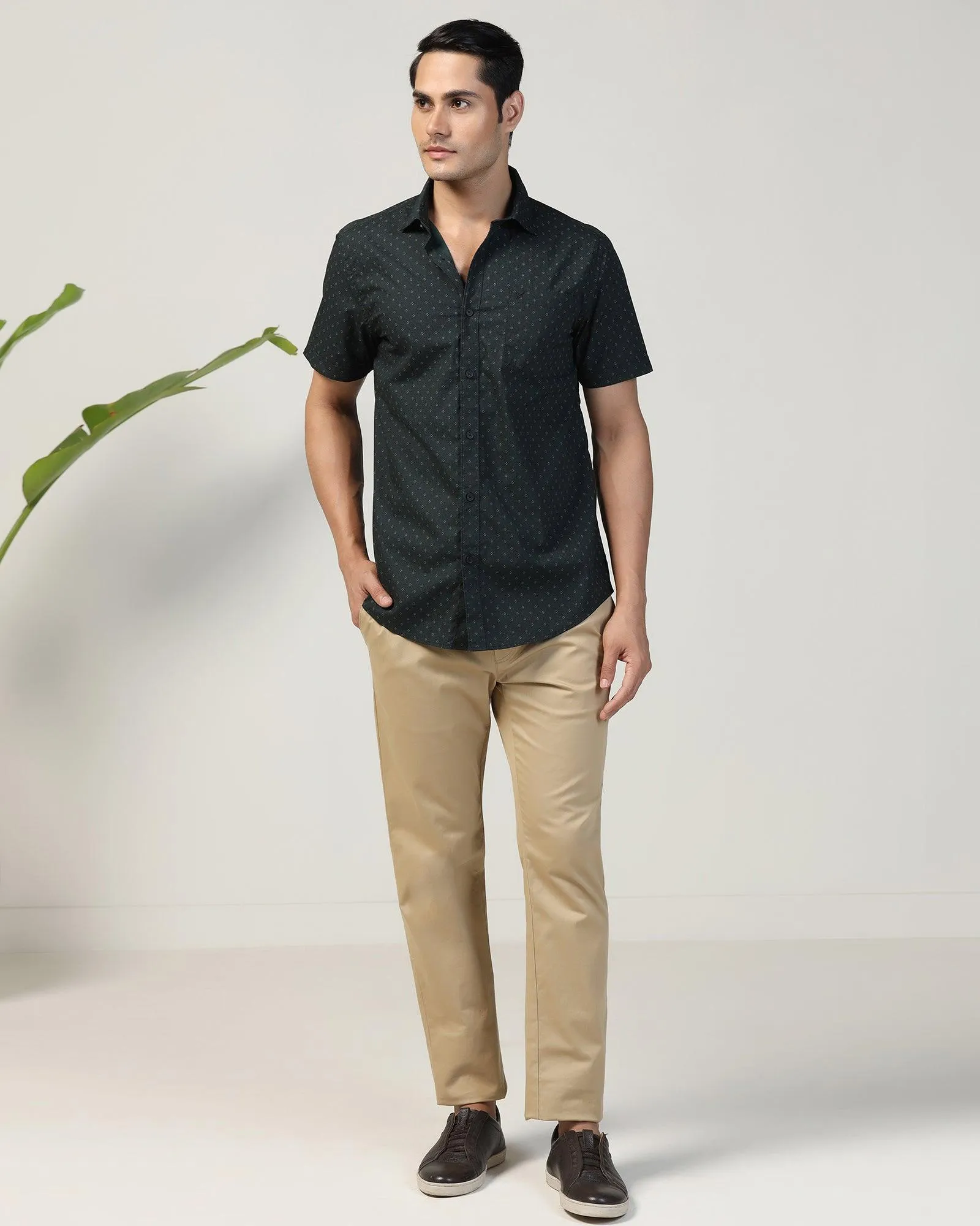 Casual Half Sleeve Teal Printed Shirt - Arwen No Bulk Layering System Nautical Look