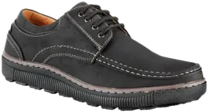 Padded Men's Smart Casual Lace Up Shoes in Black