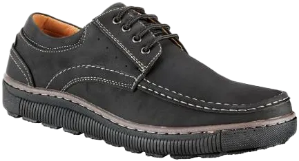 Shock Absorbing Men's Smart Casual Lace Up Shoes in Black