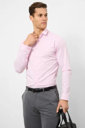 Lounge Wear Warm Layers Athletic Fit Dress Shirt in Pink