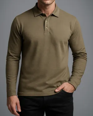 Smart Look EZS Aria Olive Long Sleeve Polo