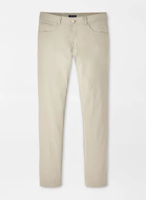 Minimal Edge Quick Change Peter Millar Bingham Performance Five-Pocket Pant in Khaki