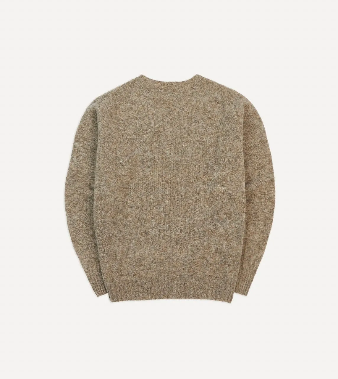 Camel Brushed Shetland Crew Neck Jumper Club Mode Bold Core