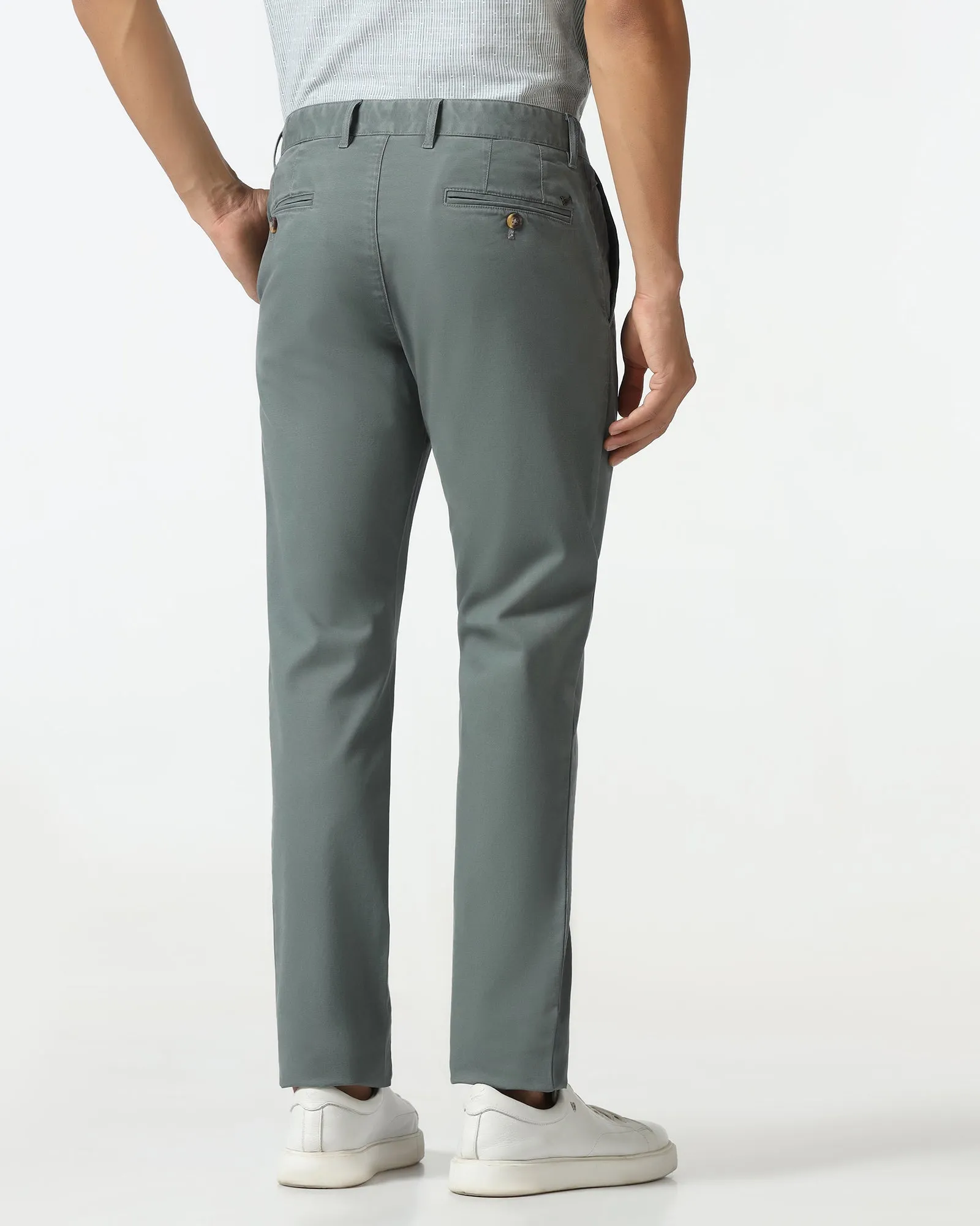 Flexible Design Olive Textured Khakis - Kary