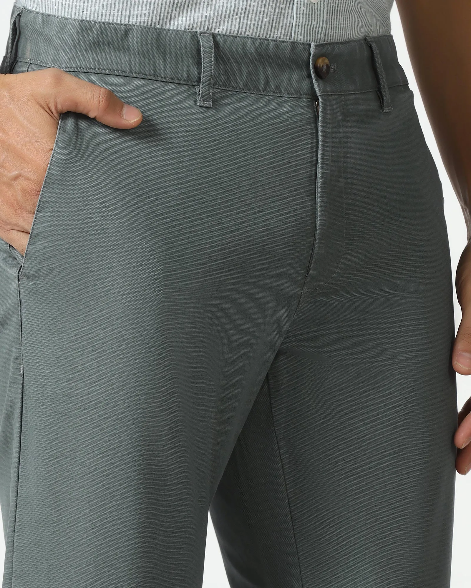 SeamlessPockets Olive Textured Khakis - Kary