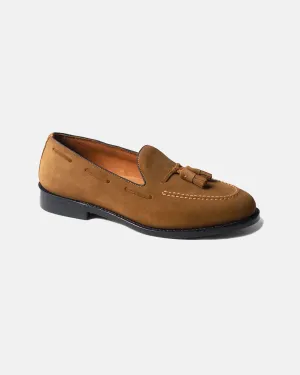 Comfort Cushion Clear Glow Cognac Suede Tassel Loafer
