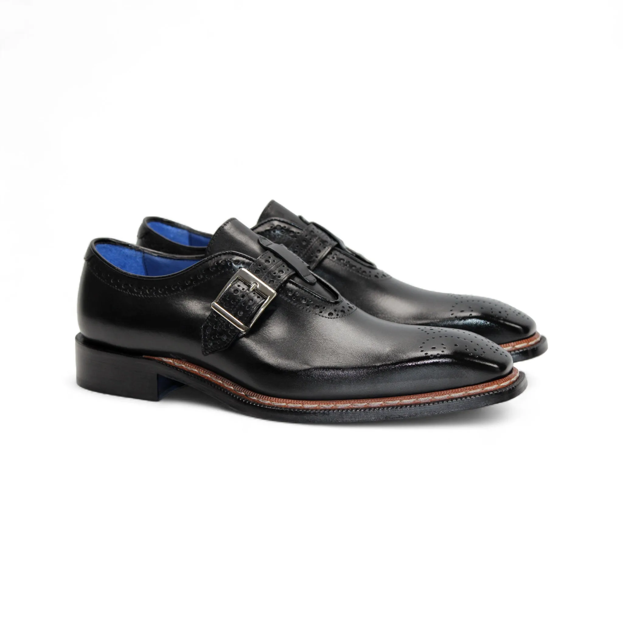 Emilio Franco "Filippo" Black Shoes Slip On Style