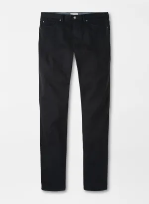 Peter Millar Ultimate Sateen Five-Pocket Pant in Black Smart Layer