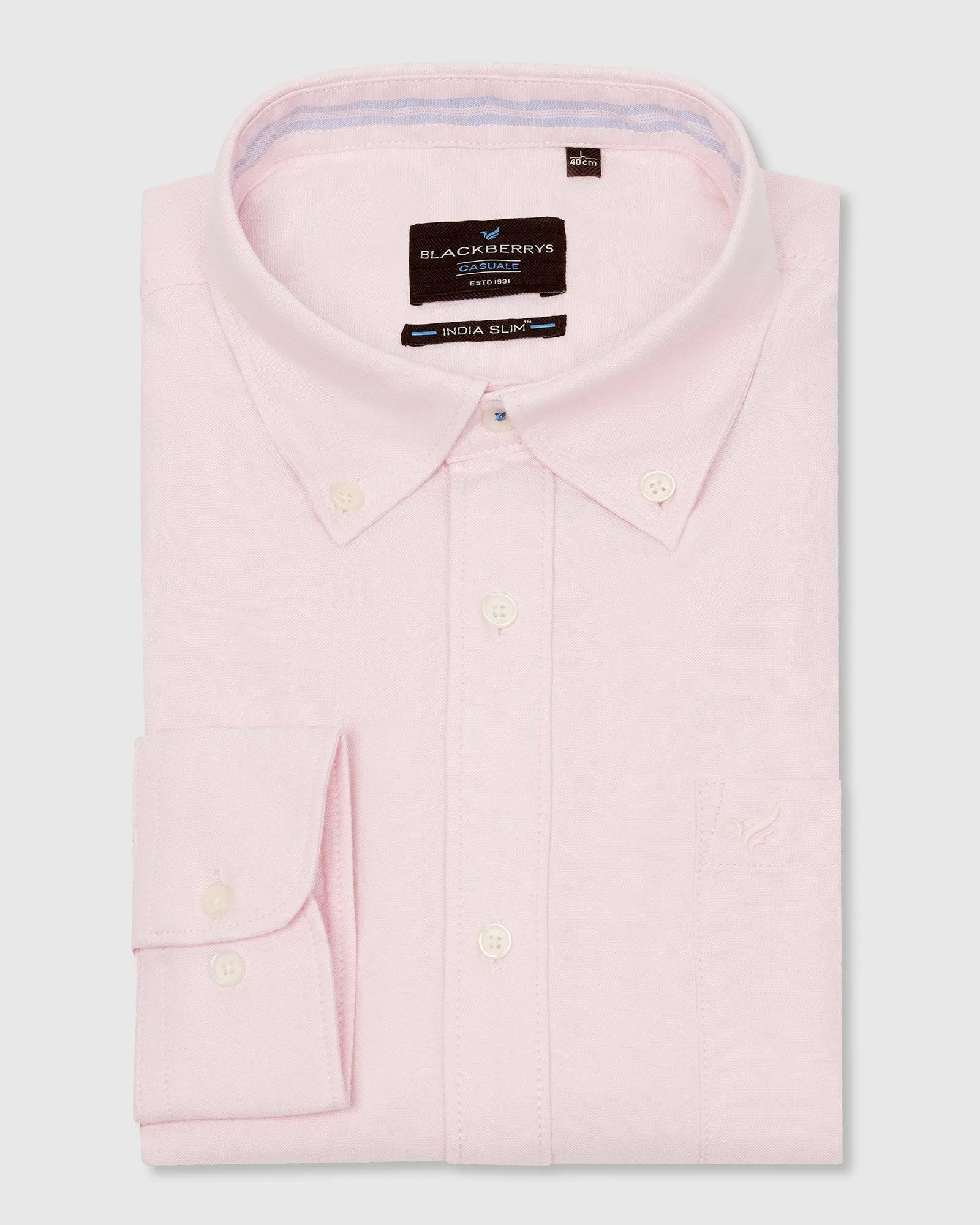 Casual Pink Solid Shirt - Molly Edgy style Subtle design