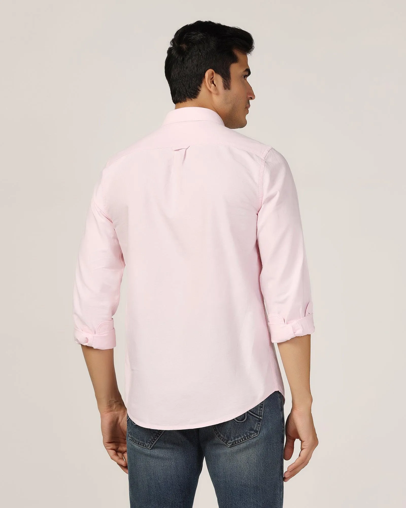 Casual Pink Solid Shirt - Molly Seasonal Trend