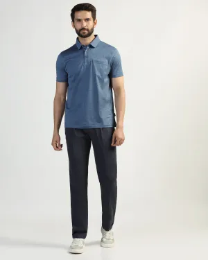 Slim Profile Versatile Comfort Wear Sneaker Fit Navy Solid Pant - Icon