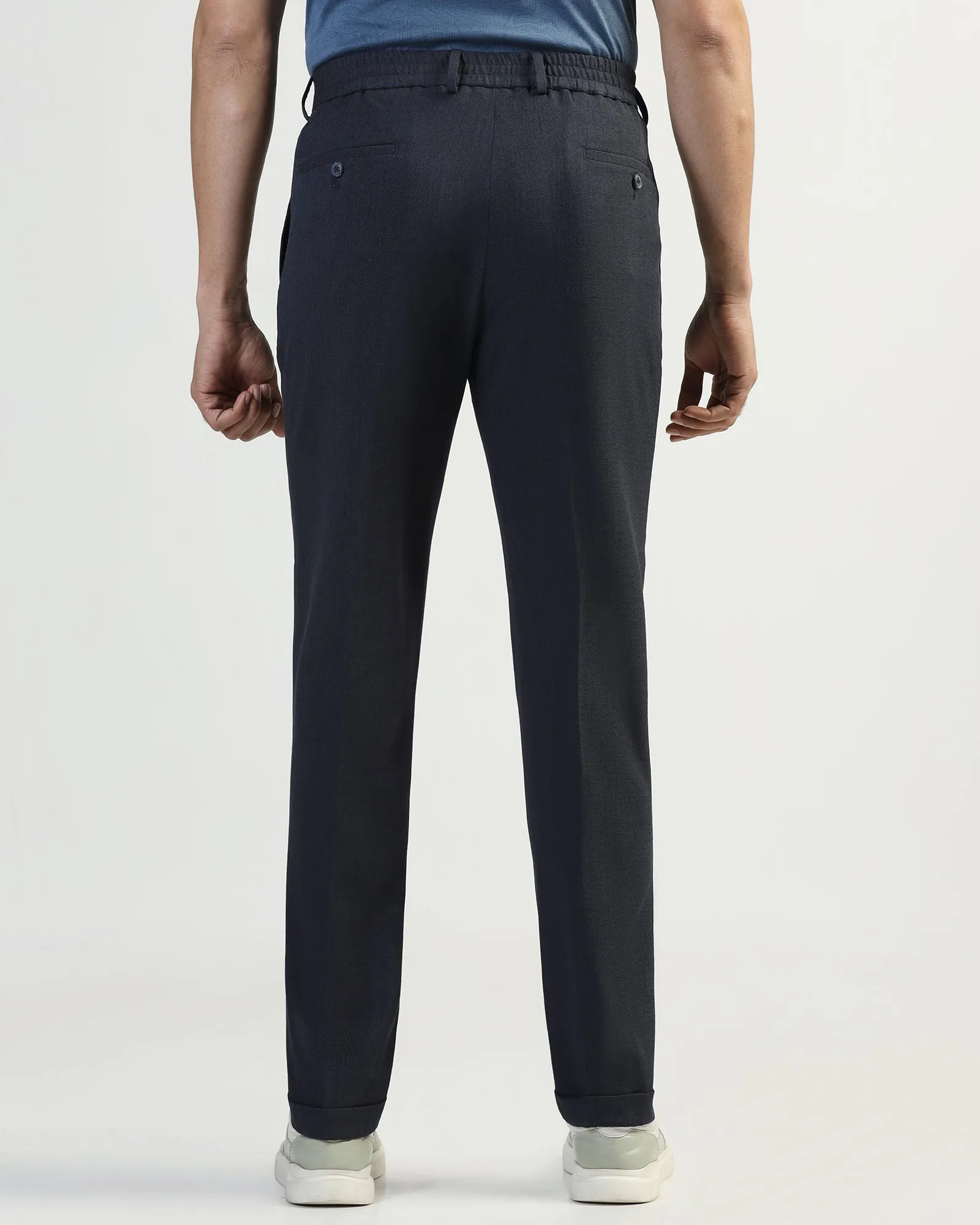 Sneaker Fit Navy Solid Pant - Icon No Gap Waistband
