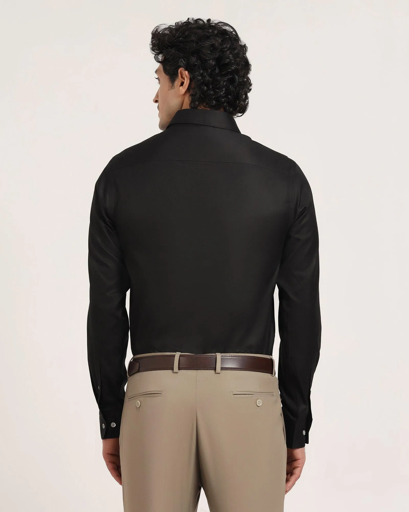 Corporate Event Luxe Formal Black Solid Shirt - Wonder