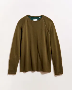 Power Vibe Raglan Crew Sweater - Dark Olive