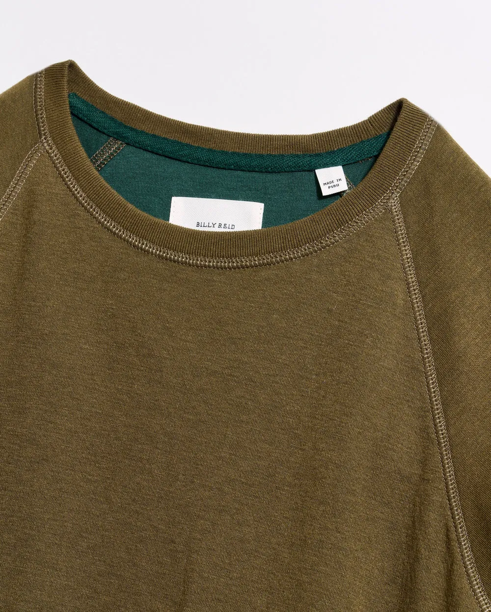Smart Glow Raglan Crew Sweater - Dark Olive