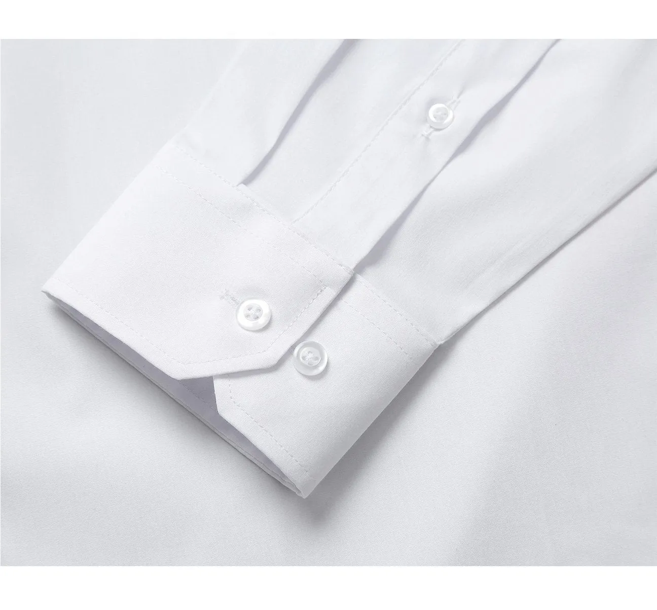 Bold Statement Layered Collar VERNO White Classic/Regular Fit Long Sleeve Spread Collar Dress Shirt TC01