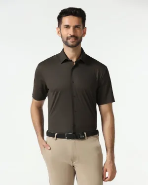 Geometric Shape Mouse Half Sleeve Techpro Textured Shirt - Hurton