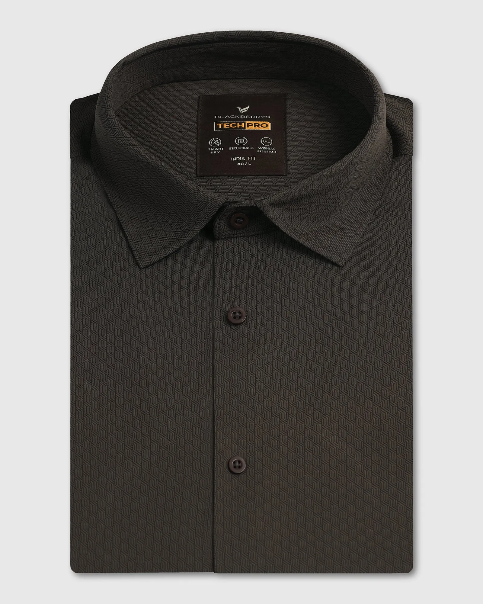 Mouse Half Sleeve Techpro Textured Shirt - Hurton Cultural Inspired
