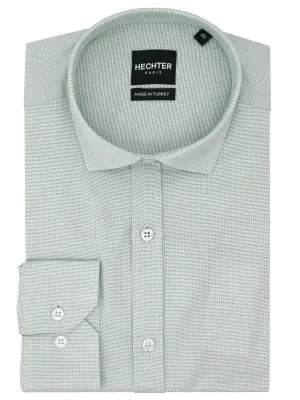 Cultural Inspired Jacque Business Green Woven Shirt