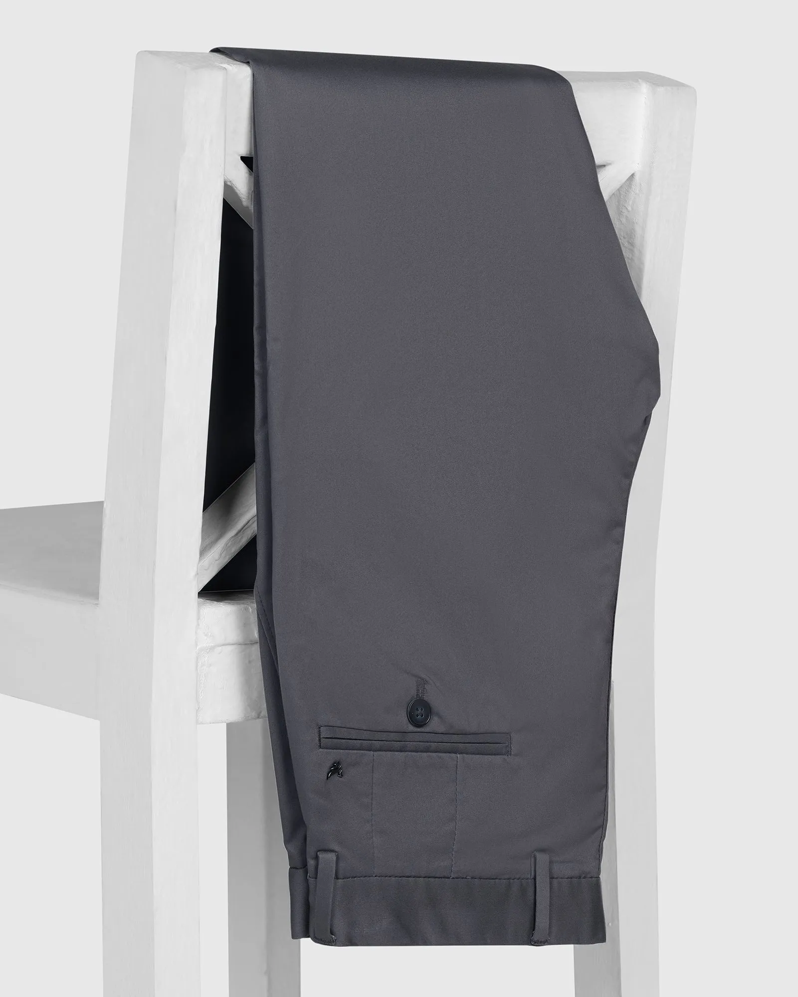 Temp Tech Slim Fit B-91 Casual Grey Solid Khakis - Peter Lightweight Layer Flexible Look