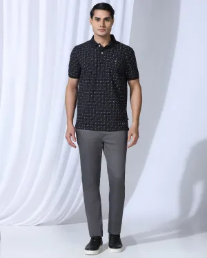 Abrasion resistant Temp Tech Slim Fit B-91 Casual Grey Solid Khakis - Peter