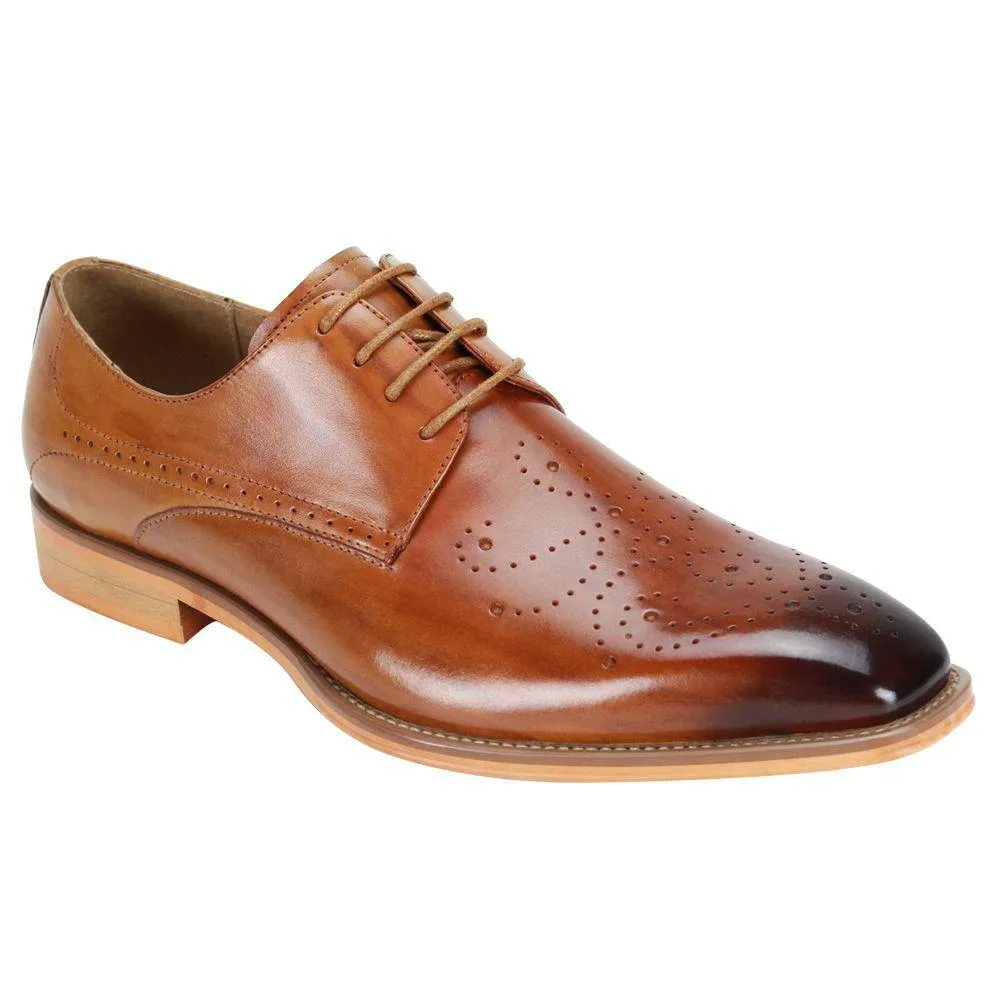 Moisture wicking Giovanni Tan Leather Oxford Shoe