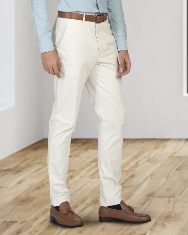Cozy Casual EZS Genoa Ivory Cream Chino