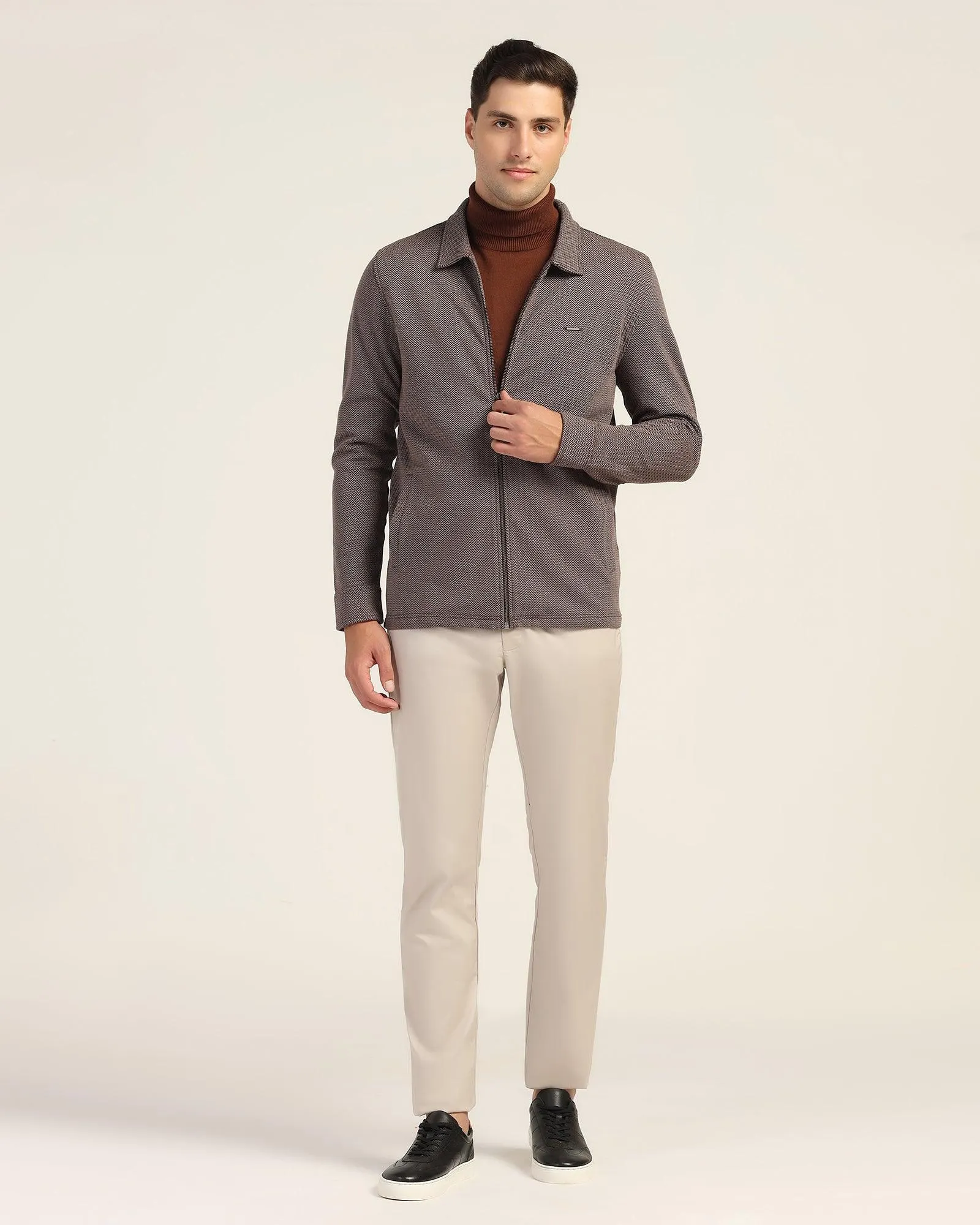 Polo Brown Structure Sweatshirt - Herring Farm Glow Fashion Forward