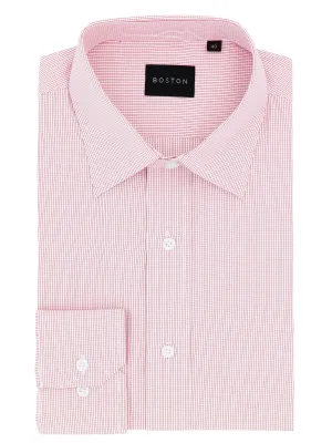 Liberty Business Pink Microchecked Shirt Soft Texture