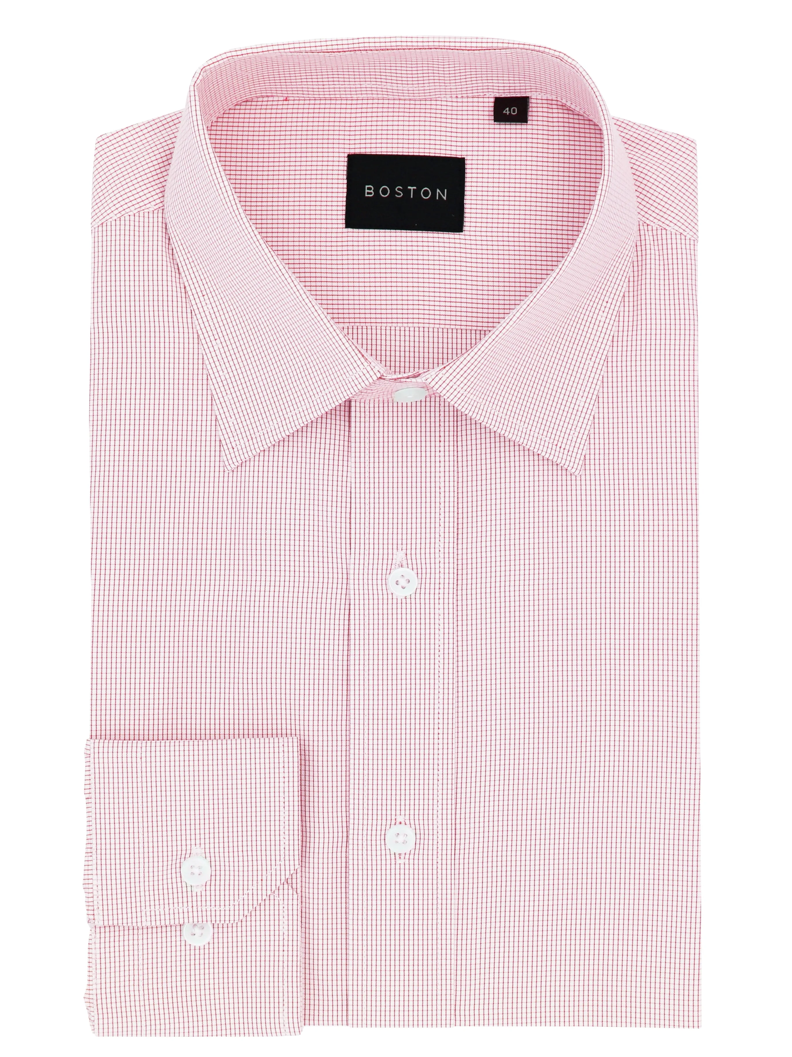 Multi Pocket Design Liberty Business Pink Microchecked Shirt