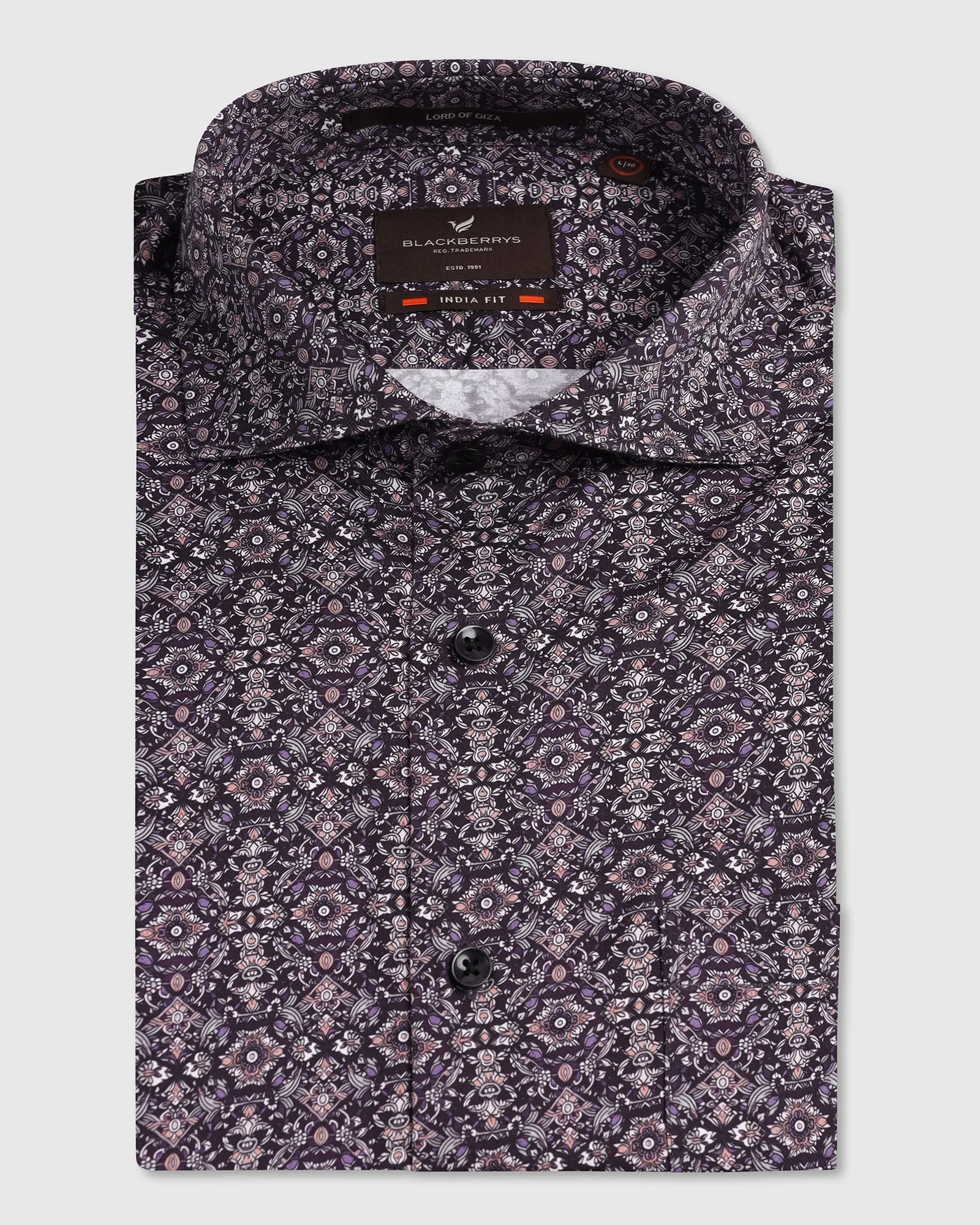 Plum Printed Shirt - Royce Eco-friendly