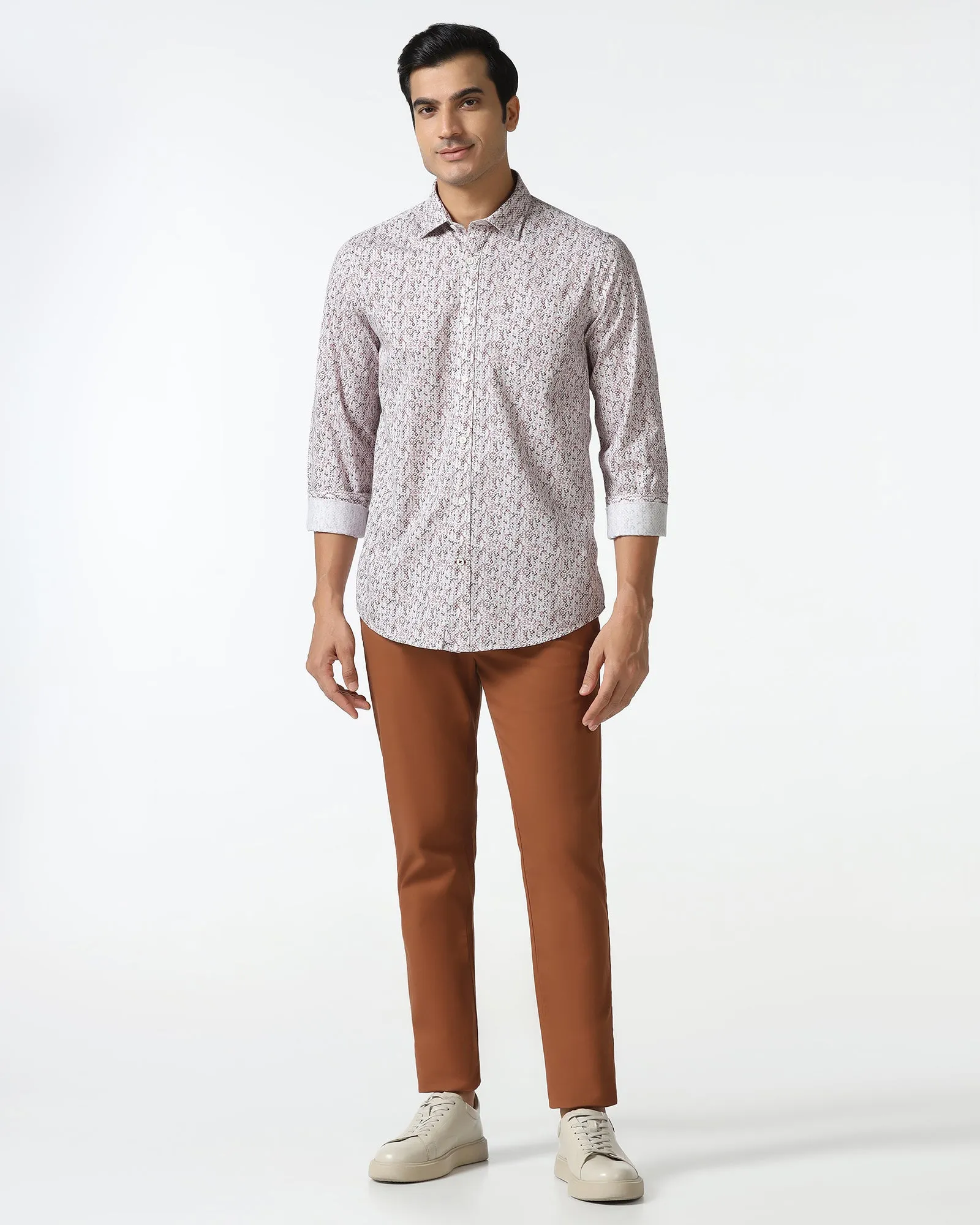 Rust Printed Shirt - Emeric Versatile Layering