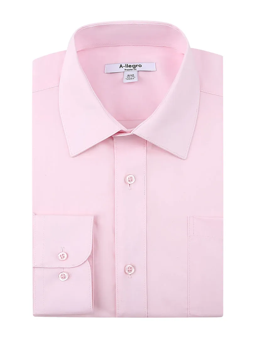 Bold Statement Slim Fit Cotton Convertible Cuff Dress Shirt Pink S-S100