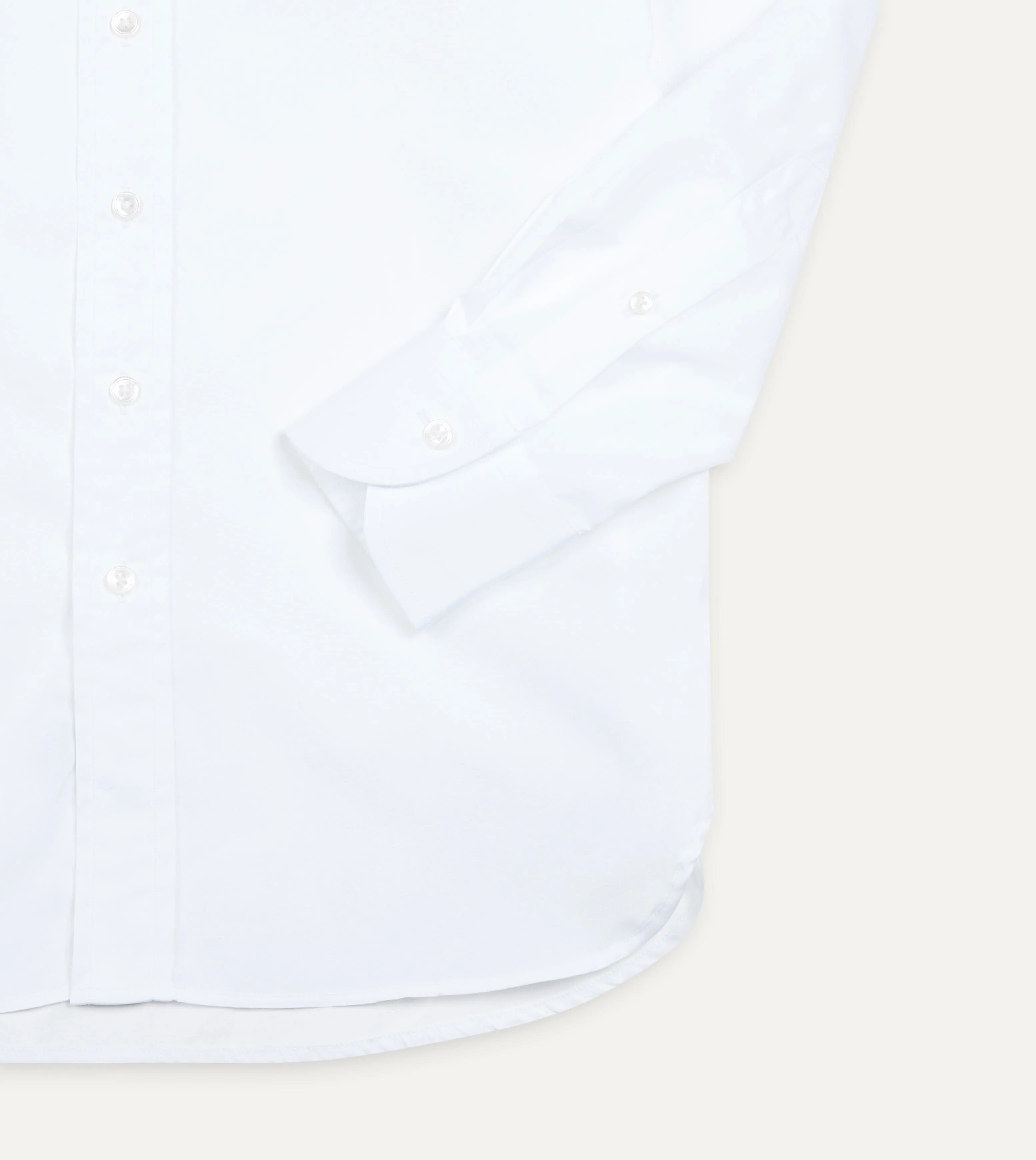 Tall friendly Abrasion resistant White Cotton Spread Collar Poplin Shirt