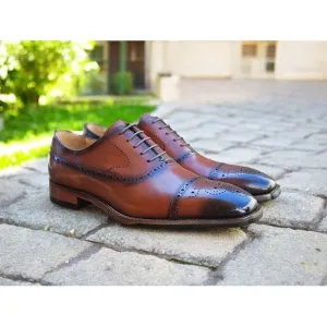 Carrucci Whiskey Cap Toe Oxford Dress Shoe  - KL903-06 Reinforced toe