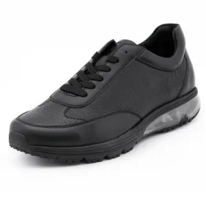 Orthopedic Support Night Glide: Jet Black Air Cushion Sneakers