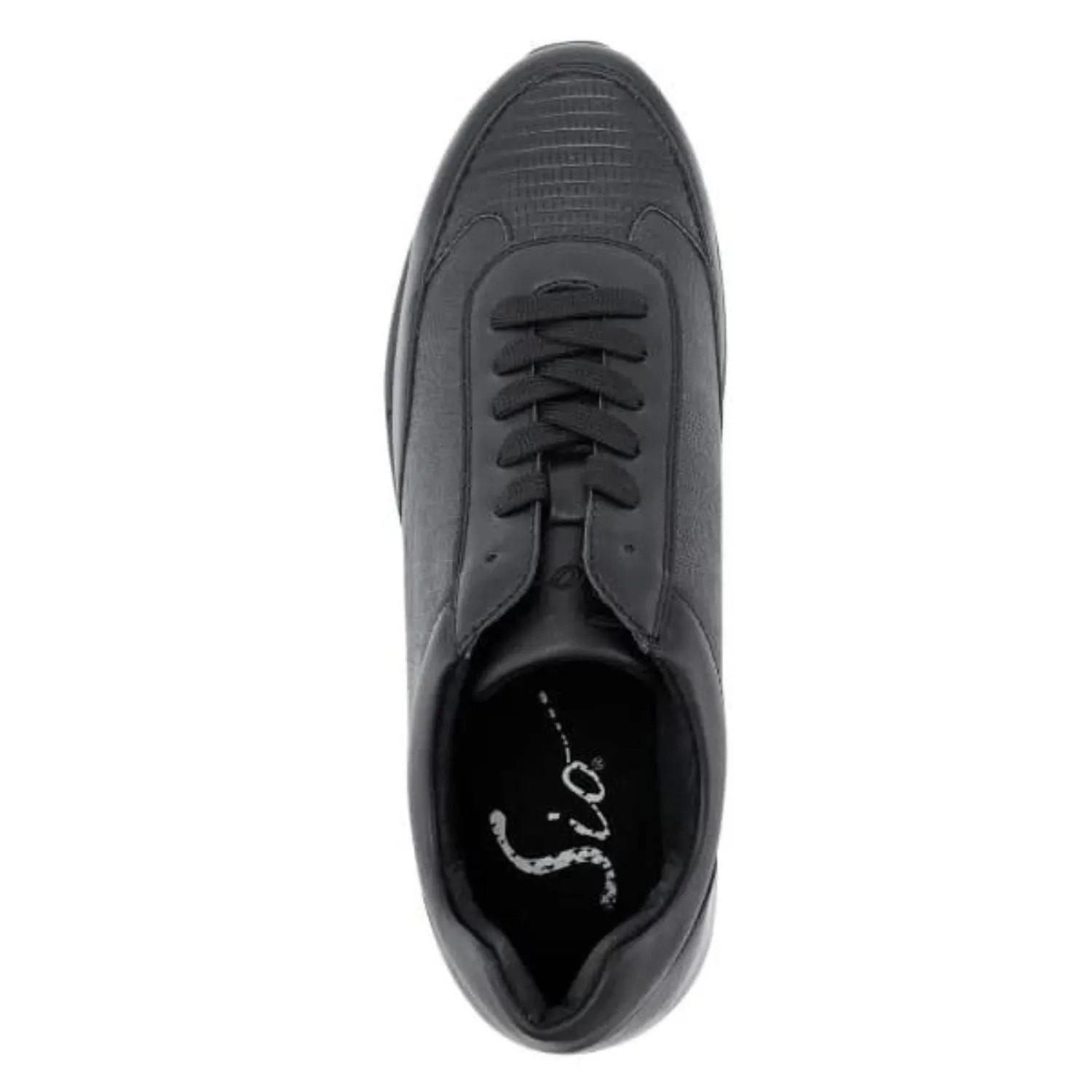 Night Glide: Jet Black Air Cushion Sneakers Classic Comfort Weekend Trip
